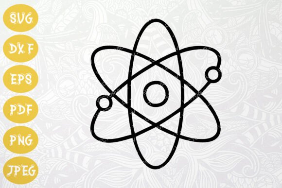 Atom Icon SVG for Science Projects