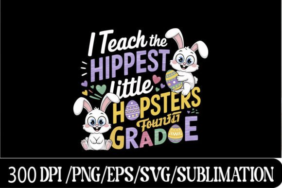 Funny Teacher Easter Bunny Graphics for T-Shirt Designs