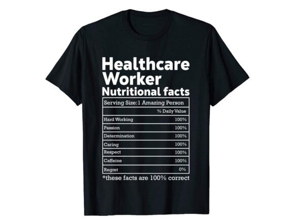 Nutritional Facts Career T-shirt Design for Blog and Web Use