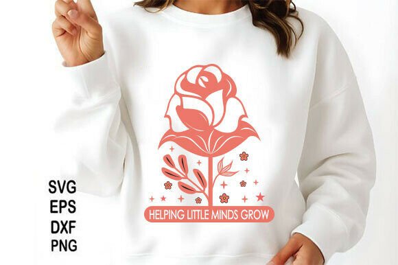 Teacher Boho Floral PNG, Education SVG for T-Shirt Designs